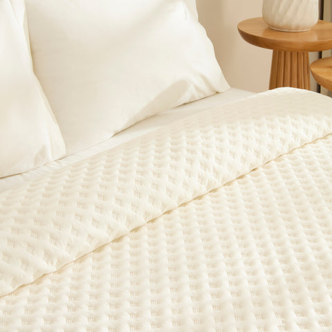 Karaca Ines Tagesdecke, Einzelbett, Ecru