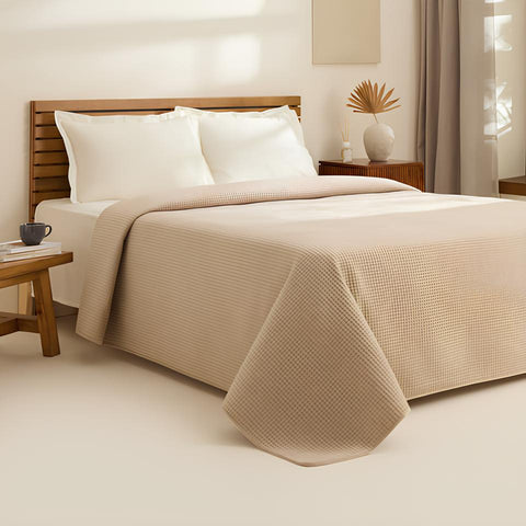 Karaca Chloe Tagesdecke, Doppelbett, Beige