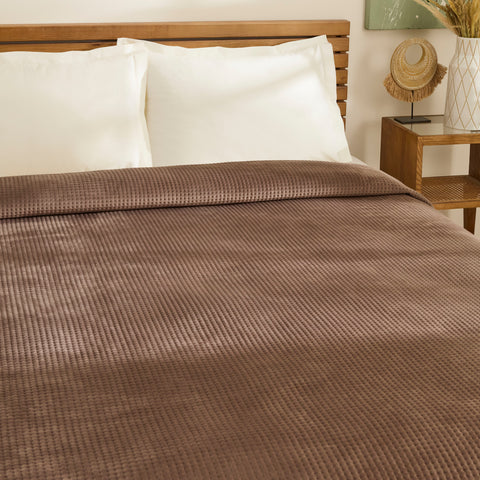 Karaca Chloe Bedspread, Double, Brown