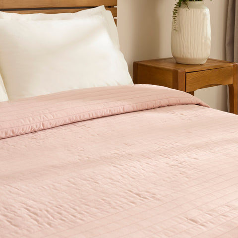 Karaca Freya Tagesdecke, Doppelbett, Puderrosa