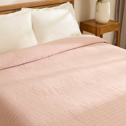 Karaca Freya Tagesdecke, Doppelbett, Puderrosa