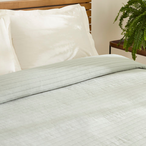 Karaca Freya Tagesdecke, Doppelbett, Salbeigrün