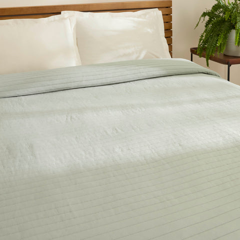 Karaca Freya Tagesdecke, Einzelbett, Salbeigrün