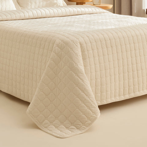 Karaca Alice Tagesdecke-Set, Einzelbett, Creme