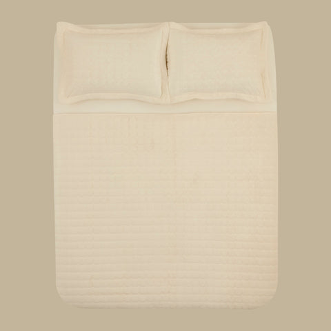 Karaca Alice Tagesdecke, Doppelbett, Creme