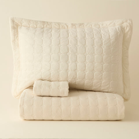 Karaca Alice Tagesdecke-Set, Einzelbett, Creme