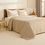 Karaca Alice Tagesdecken-Set, Einzelbett, Beige