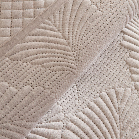 Karaca Lean Bedspread Set, Double, Light Grey