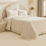 Karaca Audrey Tagesdecken-Set, Doppelbett, Ecru