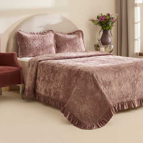 Karaca Audrey Tagesdecke, Doppelbett, Rose