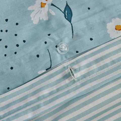 Karaca Daisy 100% Baumwolle Einzelbett Bettwäsche Set, Mint