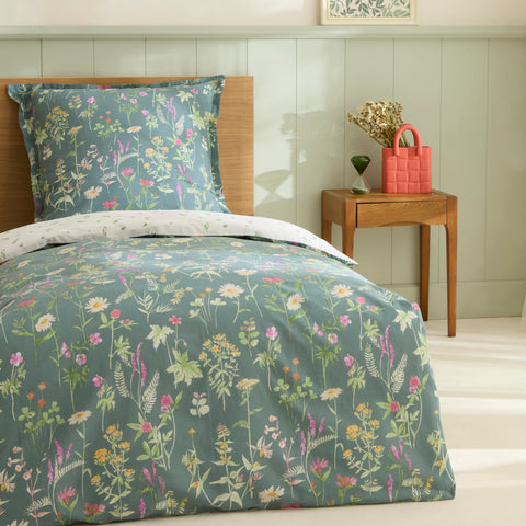 Karaca Evergreen Renforcé Bettwäsche-Set, Einzelbett, Grün