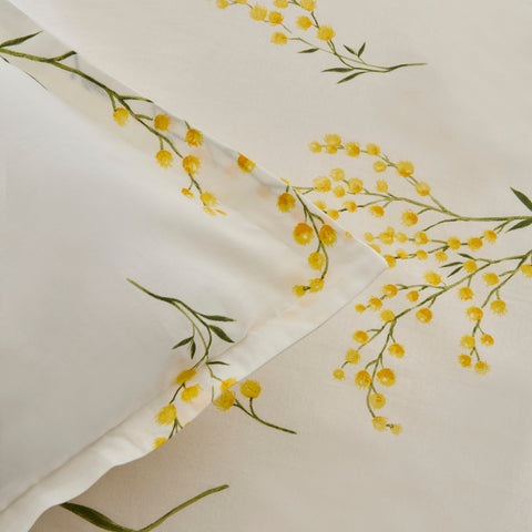 Karaca Loretta Renforcé Duvet Cover Set, Single, Yellow