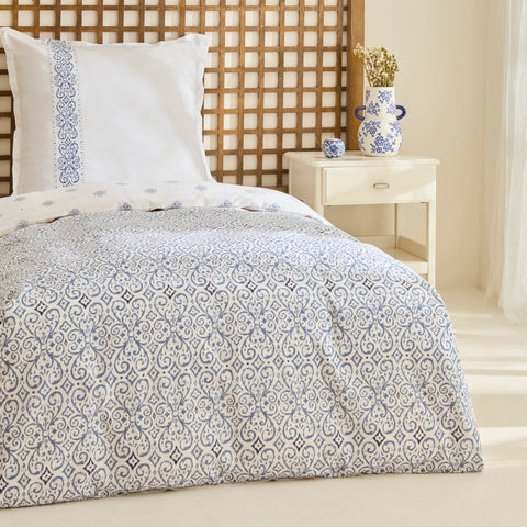 Karaca Marino Renforcé Duvet Cover Set, Single, Blue