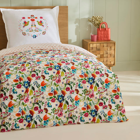 Karaca Parlin Renforcé Bettwäsche-Set, Einzelbett, Fuchsia