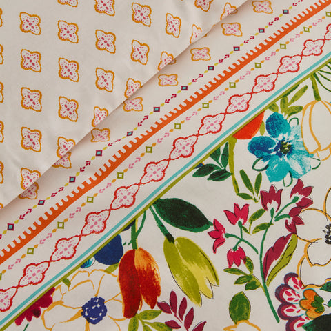 Karaca Parlin Renforcé Bettwäsche-Set, Einzelbett, Fuchsia