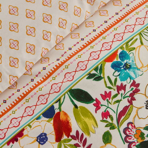 Karaca Parlin Renforcé Bettwäsche-Set, Einzelbett, Fuchsia