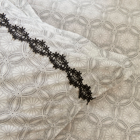 Karaca Rodeni Percale Duvet Cover Set, Black