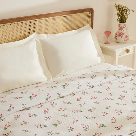 Karaca Silvie %100 Pamuklu Pike, Çift Kişilik, Kırmızı