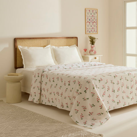 Karaca Silvie 100% Cotton Pique, Double, Red