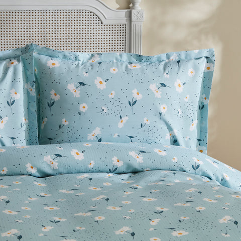 Karaca Daisy 100% Baumwolle Einzelbett Piké-Set, Mint