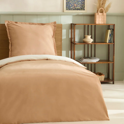 Karaca Vera 100% Turkish Cotton Duvet Cover Set, Double, Beige