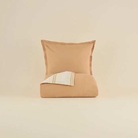 Karaca Vera 100% Turkish Cotton Duvet Cover Set, Double, Beige