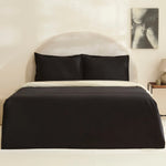 Karaca Marta 100% Turkish Cotton Duvet Cover Set, Double, Black