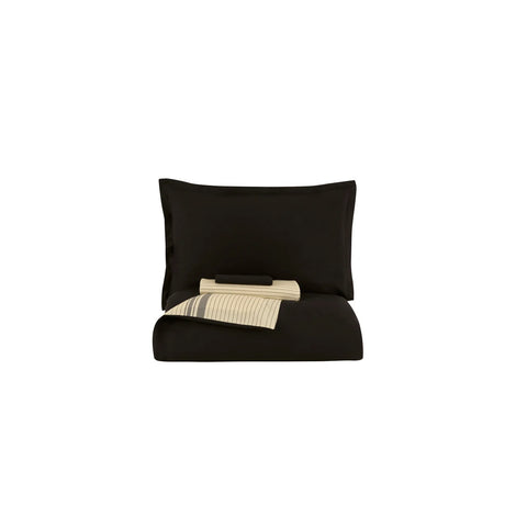 Karaca Marta 100% Turkish Cotton Duvet Cover Set, Double, Black