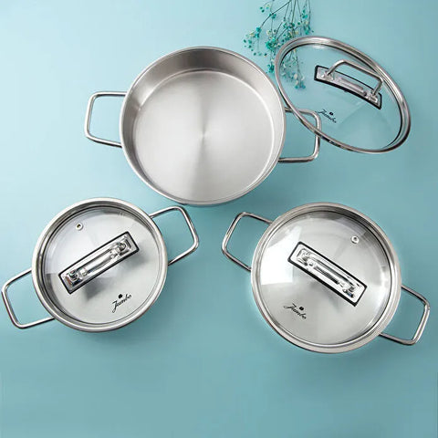 Jumbo Assos 6-Piece Midi Steel Double-Handled Egg Pan Set