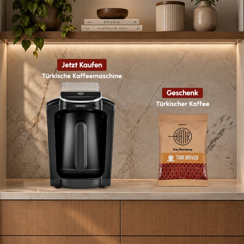 Karaca Hatır Aqua Wassertank Automatische Türkische Kaffeemaschine Schwarz