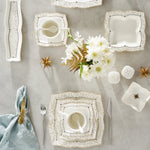 Karaca Comet Breakfast and Serveware Set Square, Service for 6, 32-Piece
