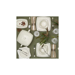 Karaca Zeyna Cream 60 Piece Porcelain Square Dinner Set For 12 Person