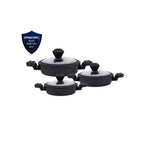 Karaca Bio Diamond 6 Piece Induction Base shallow Frying Pan Set With Antibacterial Handles