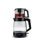 Karaca Glass Tea XL 2 in 1 Glass Tea Maker Space Gray
