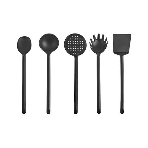 Karaca Simple 5-Piece Utensil Set, Black
 