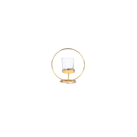Karaca Home Geometri  2 Piece Candle Holder Gold 10 cm x 19 cm