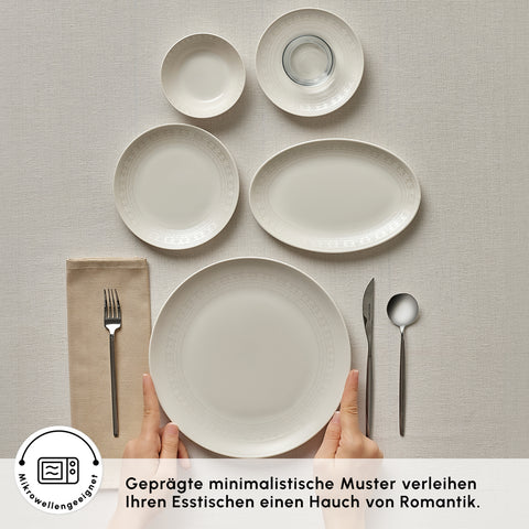 Karaca Artiste Bone China 6 Kişilik 20 Parça Yemek Takımı, Beyaz