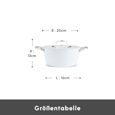 Karaca Swiss Crystal Almond Cream Stielkasserolle 20 cm