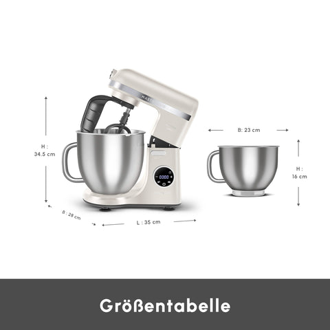 Karaca Mastermaid Chef Ultra D2000W Stand Mixer with Digital Display Starlight 7L