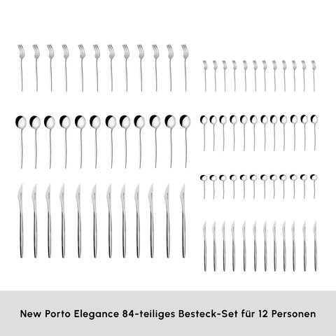 Karaca New Porto  12-Personen 84-Teiliges Besteckset