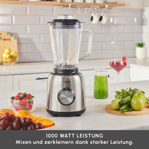 Karaca Inox 1.5 L Glass Jar Inox Smoothie Blender