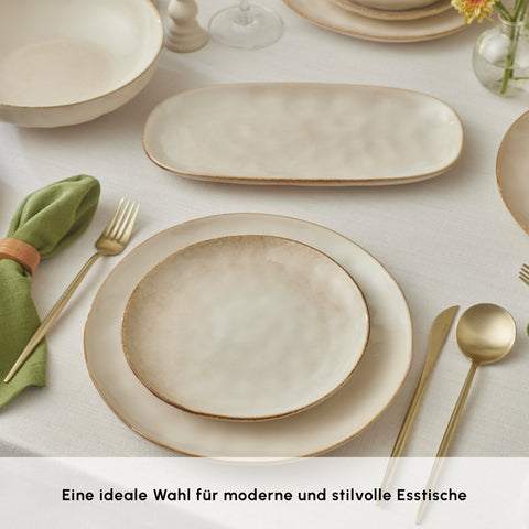 Karaca Earth Collection Aria 55 Parça 12 Kişilik Yemek Takımı Bej