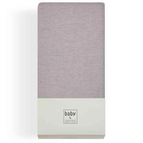 Karaca Home Jersey Fitted Bed Sheet Grey 70x140 cm + 20 cm Öko-Tex Zertifiziert