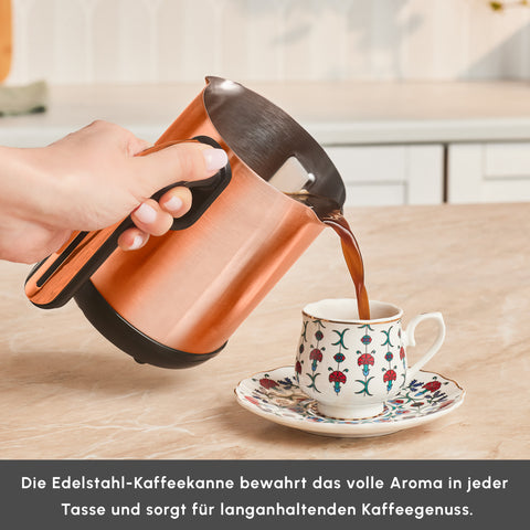 Karaca Hatır Neo Inox Türkische Kaffeemaschine, 735 W, 300 ml, Bronze