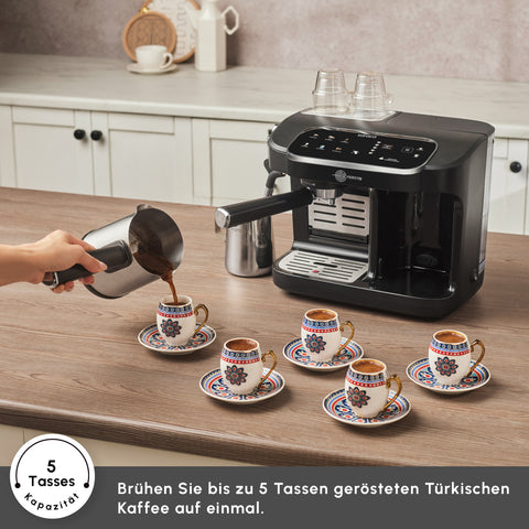 Karaca Hatır Perfetto Espresso und Türkischer Kaffee Maschine INOX