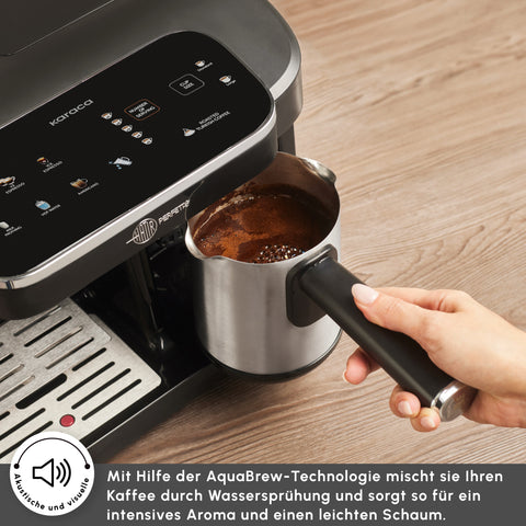 Karaca Hatır Perfetto Espresso und Türkischer Kaffee Maschine INOX
