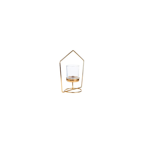 Karaca Home Geometri  2 Piece Candle Holder Gold 10 cm x 19 cm