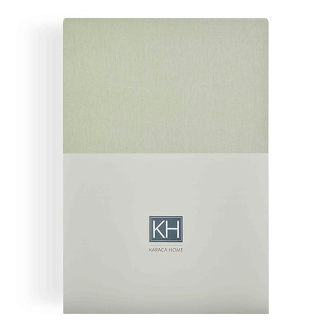 Karaca Home Spannbettlaken Olive Green 120x200 cm + 30 cm Öko-Tex Zertifiziert