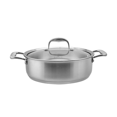 Karaca PowerSteel Pro Tottori Schmorpfanne aus Edelstahl 26 cm 3,90 Lt.